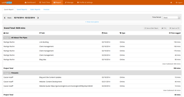 Flexible report generating tool allows you to create reports based on various criteria.